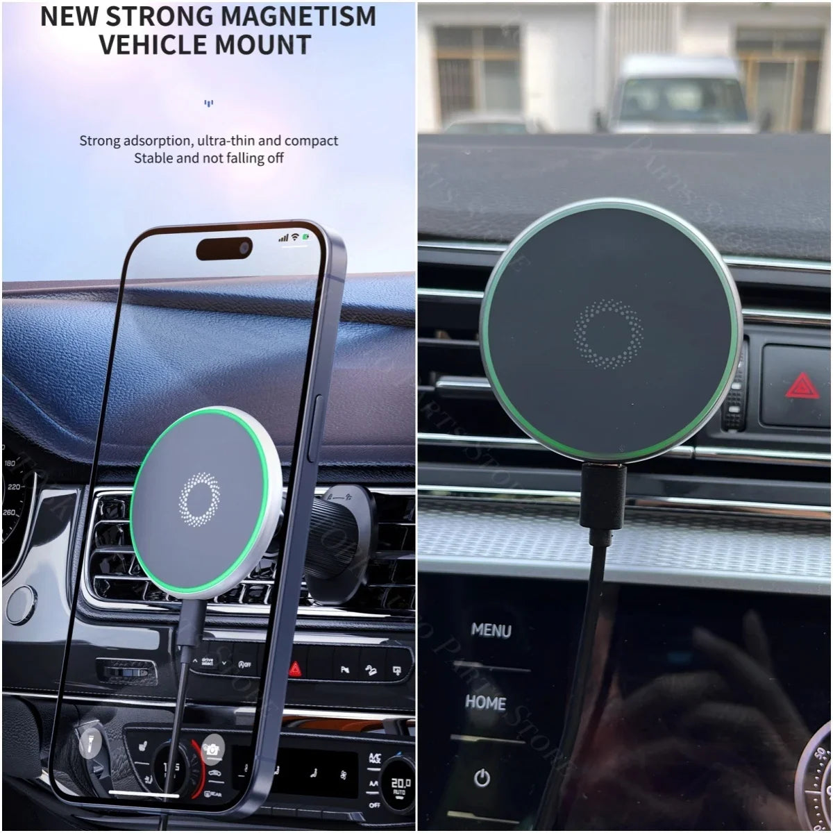 Magnetic Car Phone Holder for Audi A6 C7 Sedan 2012-2018 Wireless Charging