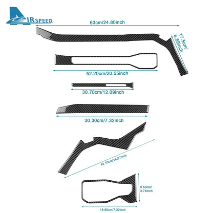 Real Soft Carbon Fiber Interior Trim for Ford Mustang GT / Dark Horse / EcoBoost (2024-2025)