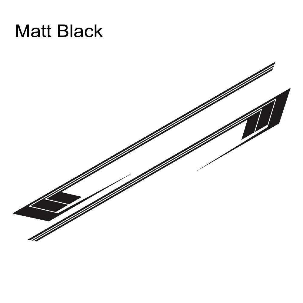 Jeep Cherokee XJ Retro Hockey Stick Racing Side Stripe Decal – Body Door & Side Skirt Vinyl (2 Pcs) | 8 Finishes