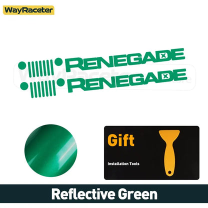 Jeep Renegade Hood & Fender Reflective Decal Kit – Grill Graphic Vinyl | Trailhawk, Sport (2 Pcs)