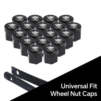 20Pcs Universal Black Car Wheel Hub Nut Protective Caps | ABS Rust Proof Waterproof Tire Nut Covers