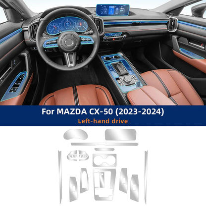 For Mazda CX-50 2023 2024 TPU Center Console Dashboard Protector Film