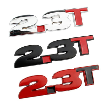 3D Metal 2.3T Displacement Badge for Ford Mustang GT / Shelby EcoBoost | Emblem Sticker