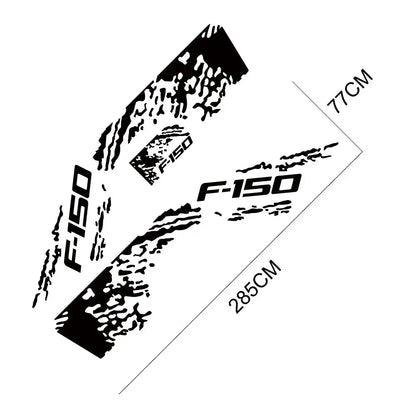 Ford F-150 Raptor Body Side Graphic Kit – Splash Grunge Vinyl Decal Set (3 Pcs) | 12 Finishes