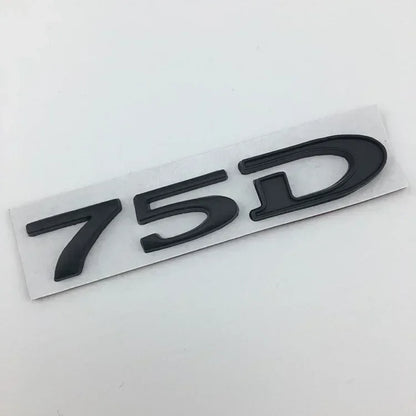 Rear Boot Trunk Tailgate Emblem Badge for Tesla Model 3 / S / X / Y | 75D 85D 90D 100D Sticker
