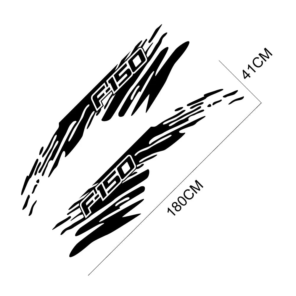 Mudslinger Side Door & Trunk Graphic Decal for Ford F-150 Raptor | Matte Vinyl Truck Sticker