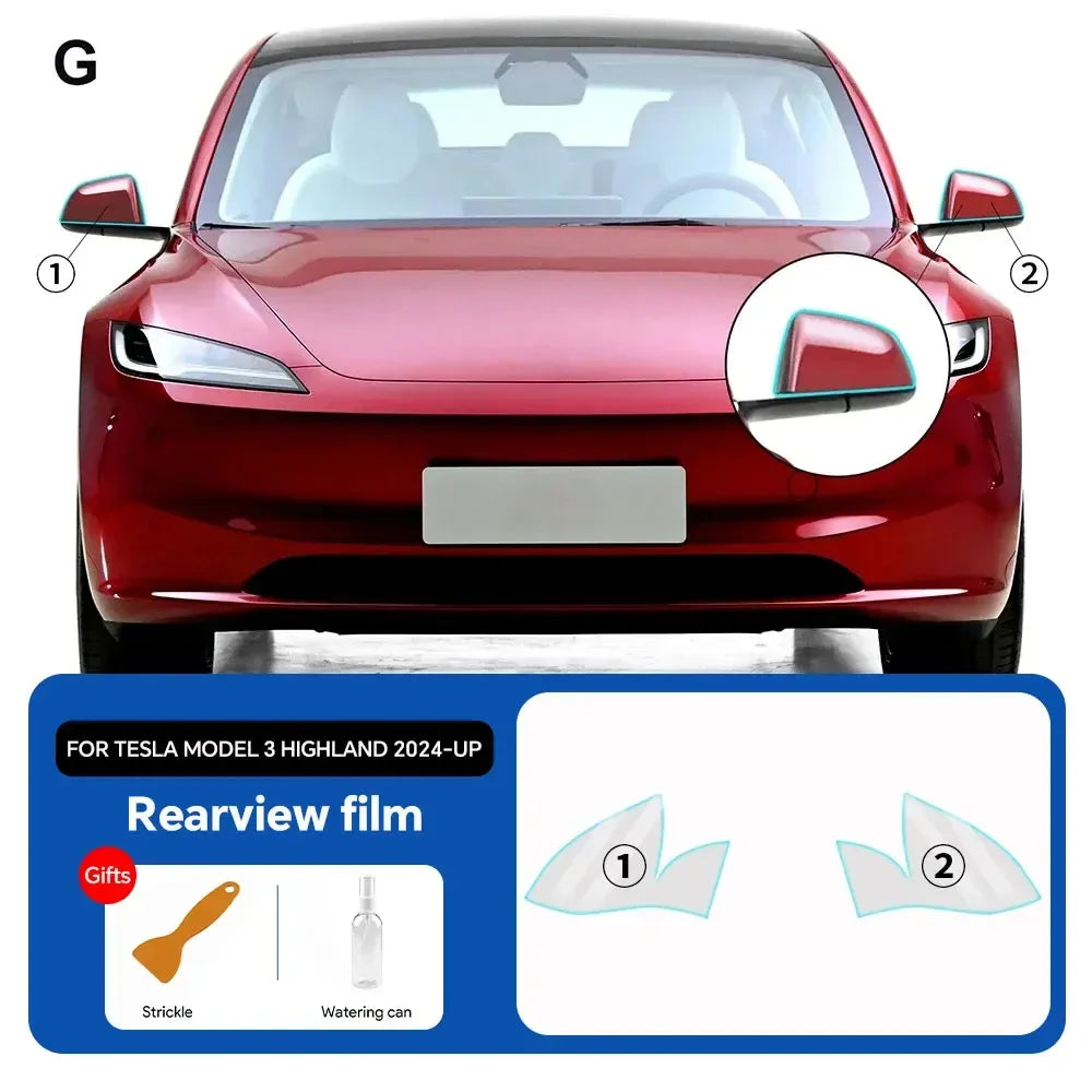 Precut PPF for Tesla Model 3 Highland (2024–2025) | TPU Headlight, Mirror & Door Handle Protection