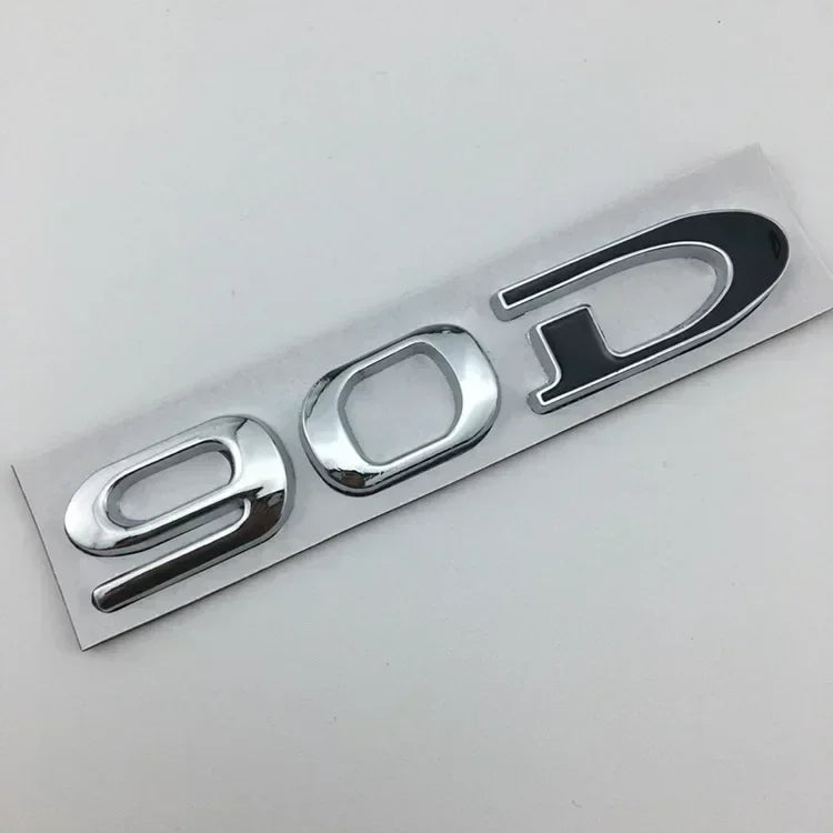 Rear Boot Trunk Tailgate Emblem Badge for Tesla Model 3 / S / X / Y | 75D 85D 90D 100D Sticker