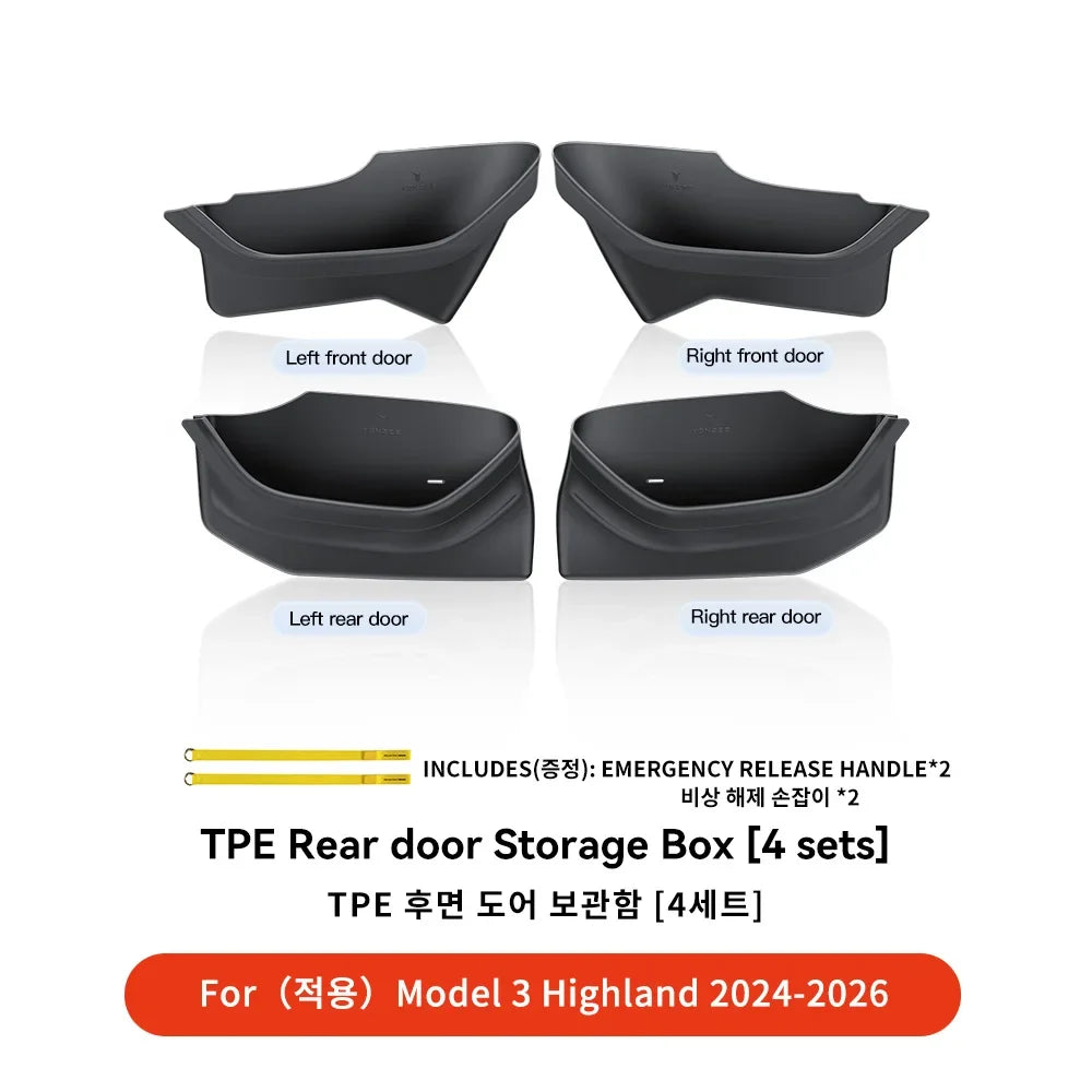 Tesla Model Y 3 Door Side Storage Box Juniper Highland TPE