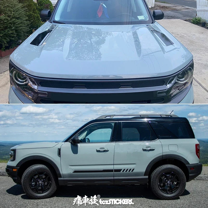 Hood Scoop Racing Stripe Decal for Ford Bronco Sport (2021+) | Vinyl Bonnet Body Graphic