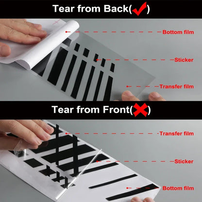 Union Jack Door Side Stripe Decal | 2-Piece British Flag Auto Body Vinyl Sticker