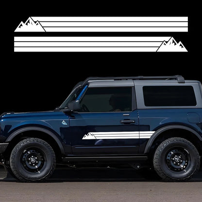 Door Side Decal Lettering Kit for Ford Bronco | Waterproof PVC Vinyl Wrap Graphics
