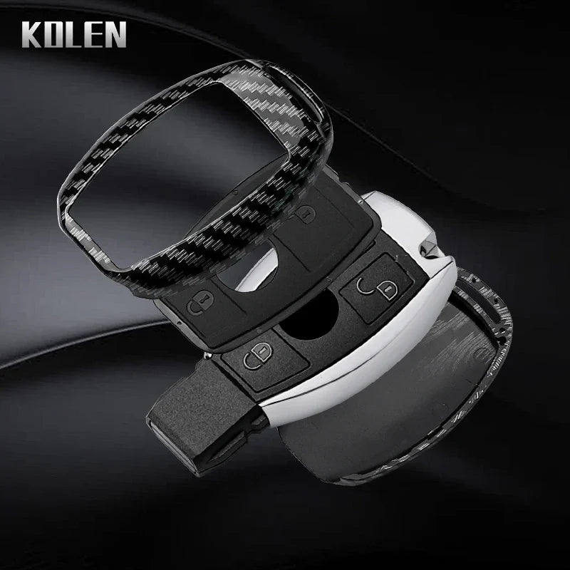 ABS Carbon Fiber Style Car Key Case Cover For Mercedes Benz A B C E Class GLS GLA GLK GLC CLS CLA AMG W204 W205 W212 W463 W176