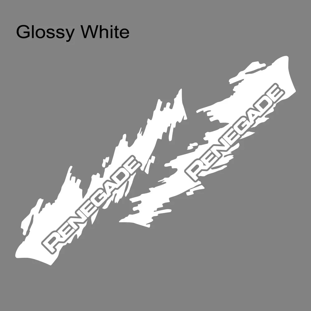 Splash Motor Door Side Skirt Decal for Jeep Renegade / JK | 2-Piece Vinyl Film Graphic