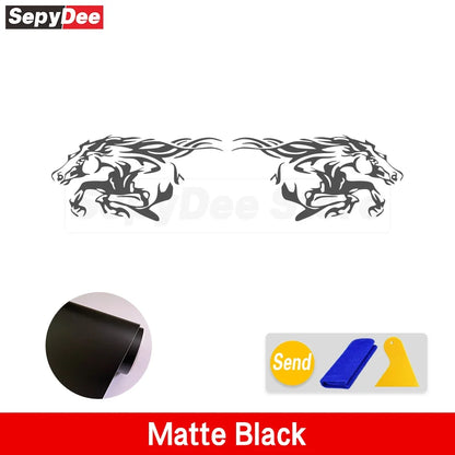 Running Horse Side & Rear Fender Decal | 2-Piece Vinyl for Mustang, Challenger, Porsche & Ford