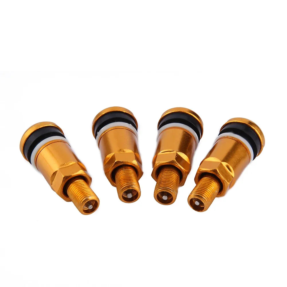 4pcs Universal Metal Car Motorcycle Tubeless Wheel Tyre Valve Stems Caps | Aluminum Alloy Tire Air Valve Stems