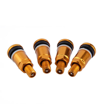 4pcs Universal Metal Car Motorcycle Tubeless Wheel Tyre Valve Stems Caps | Aluminum Alloy Tire Air Valve Stems
