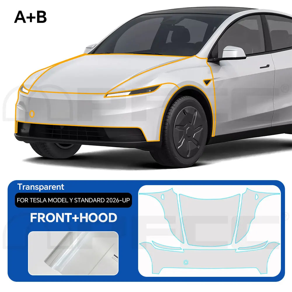 Precut PPF for Tesla Model Y Standard (2026+) | TPU Paint Protection Film Clear Bra