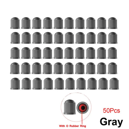 10/25/50/100Pcs Universal Plastic Tire Valve Caps for Cars, Trucks, Motorcycles, and Bicycles