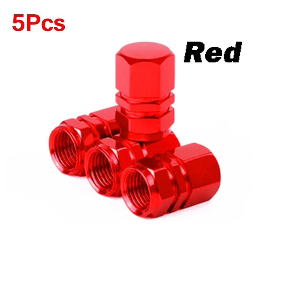 Aluminum Alloy Tire Valve Caps | 5 or 10 Pack Waterproof Dustproof Stem Covers
