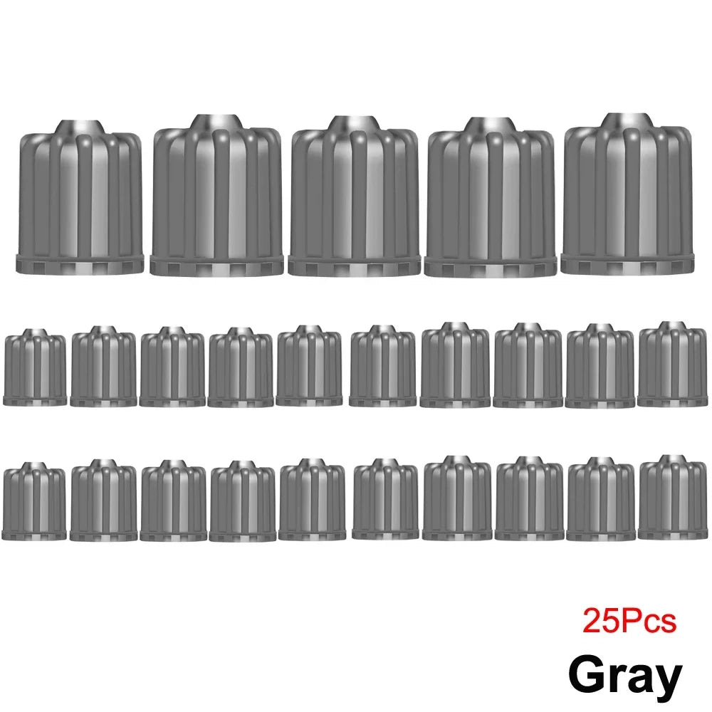 Tire Valve Stem Caps with O Rubber Ring | Universal Tyre Stem Covers for Cars SUVs Bikes Trucks