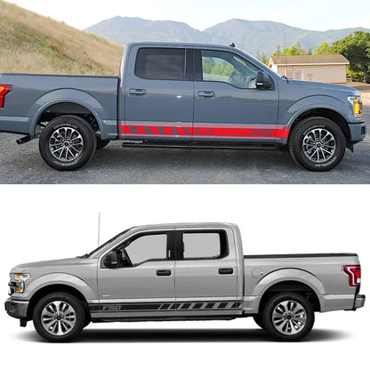 Door Side Skirt Stripe Decal for Ford F-150 Raptor | 2-Piece Pickup Truck Vinyl Graphic