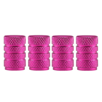 DSYCAR 4Pcs Silver Aluminum Knurling Tire Valve Stem Caps | US Schrader Compatible
