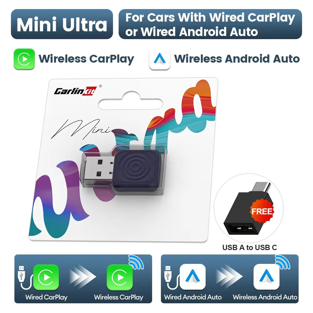 Wireless CarPlay Android Auto Adapter for Car