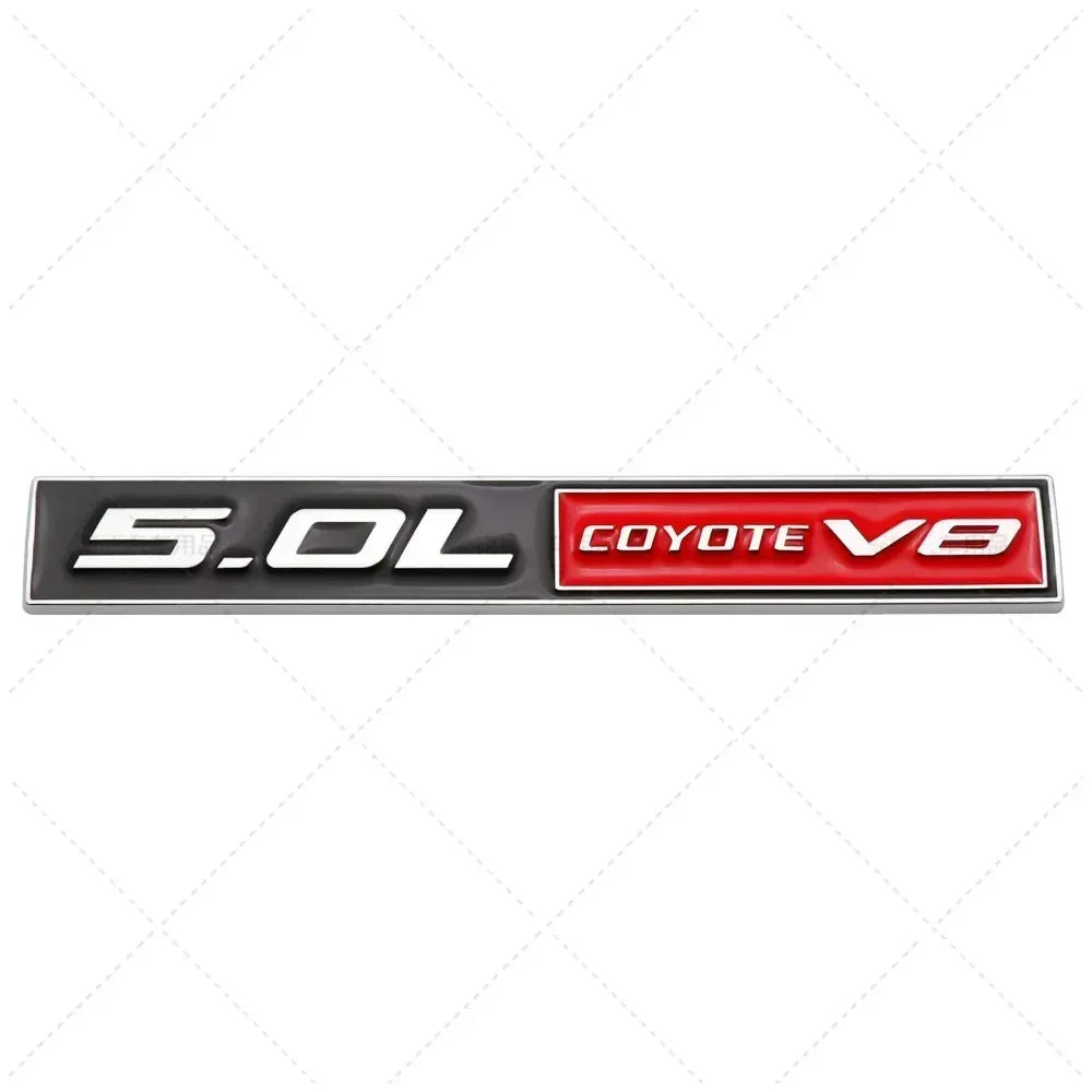 3D Metal 5.0 COYOTE V8 Trunk & Fender Emblem | Ford Mustang Badge Accessory