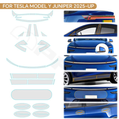 Precut PPF for Tesla Model Y Juniper (2025–2026) | TPU Headlight, Door Handle, Mirror & Tail Light