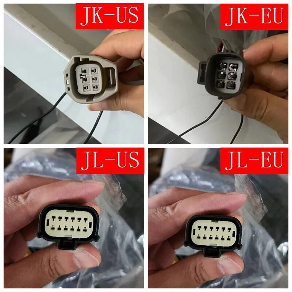Jeep Wrangler JK 2007 - 2017 / JL 2018+ Smoked LED Tail Light Assembly with Turn Signal / Brake / Running / Reverse Functions (EU Version / Pair)