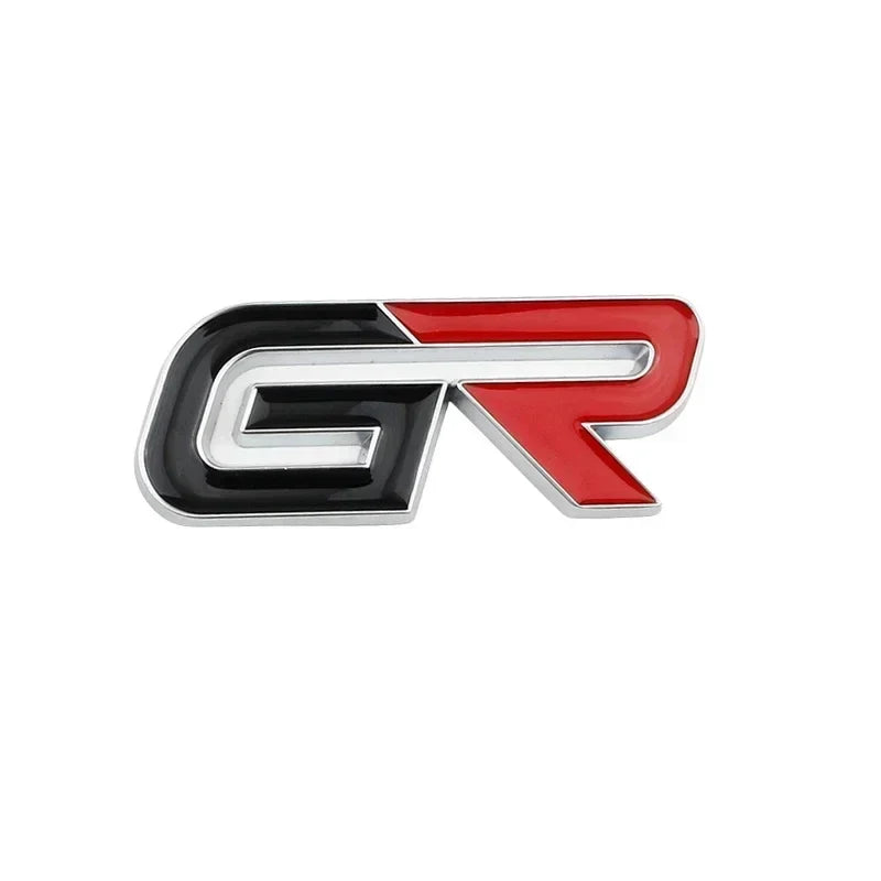 GR Logo Front Grille Emblem Sticker for Toyota Land Cruiser / Yaris / Camry / Vios | Gazoo Racing Badge