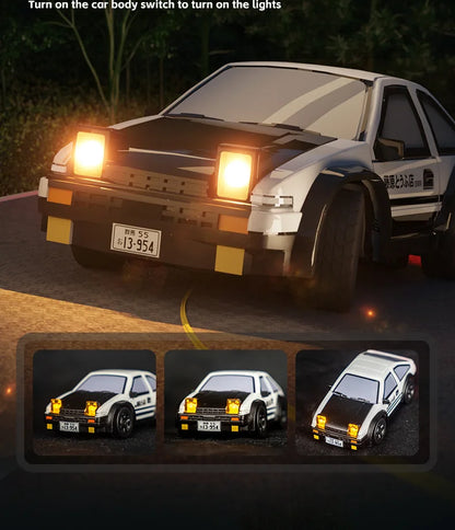 1:64 Mini RC Drift Car 2.4G Remote Control High-Speed Electric Racing Car – Ready-to-Go Desktop Toy with Lights (3.5 Channel)
