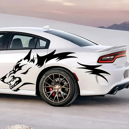 Wolf Side Body Decal | 2-Piece Waterproof Self-Adhesive Vinyl Animal Sticker