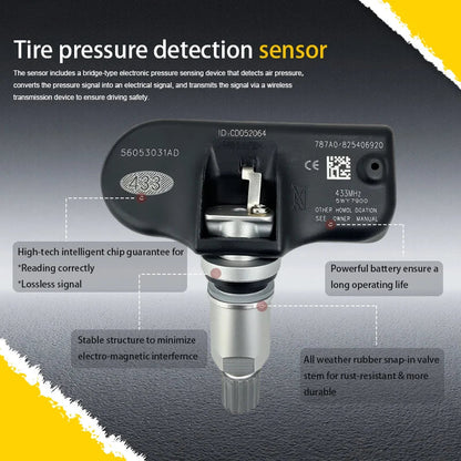 433MHz TPMS Tire Pressure Sensor | Replacement for Dodge Journey Jeep Compass Chrysler 300C