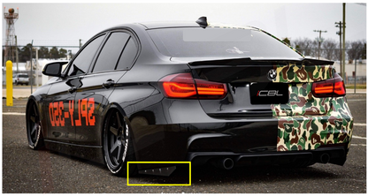BMW Carbon Fiber Rear Bumper Splitter Extensions Matte Dry (Rivets)