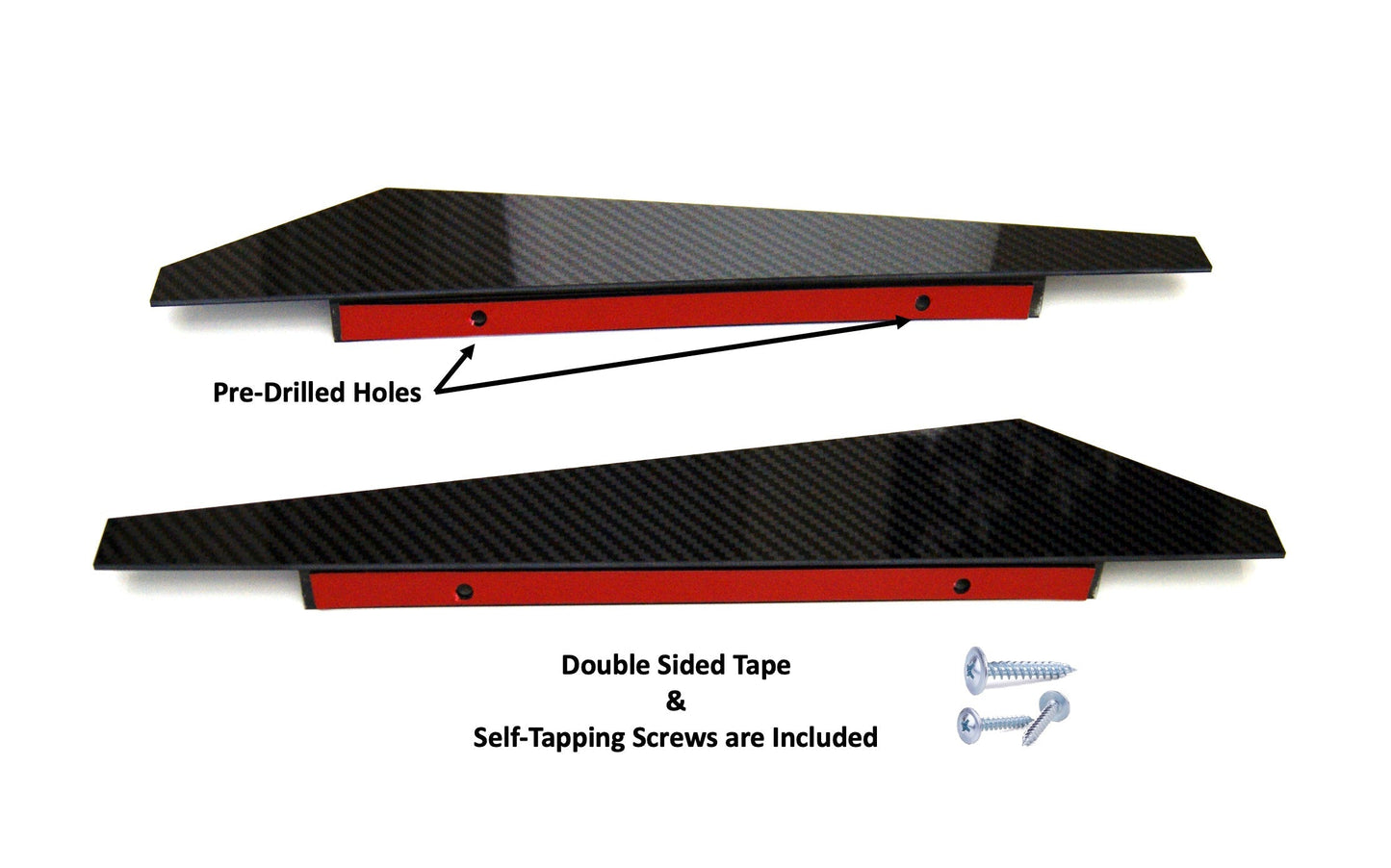 BMW Carbon Fiber Rear Bumper Splitter Extensions Matte Dry (Plain)