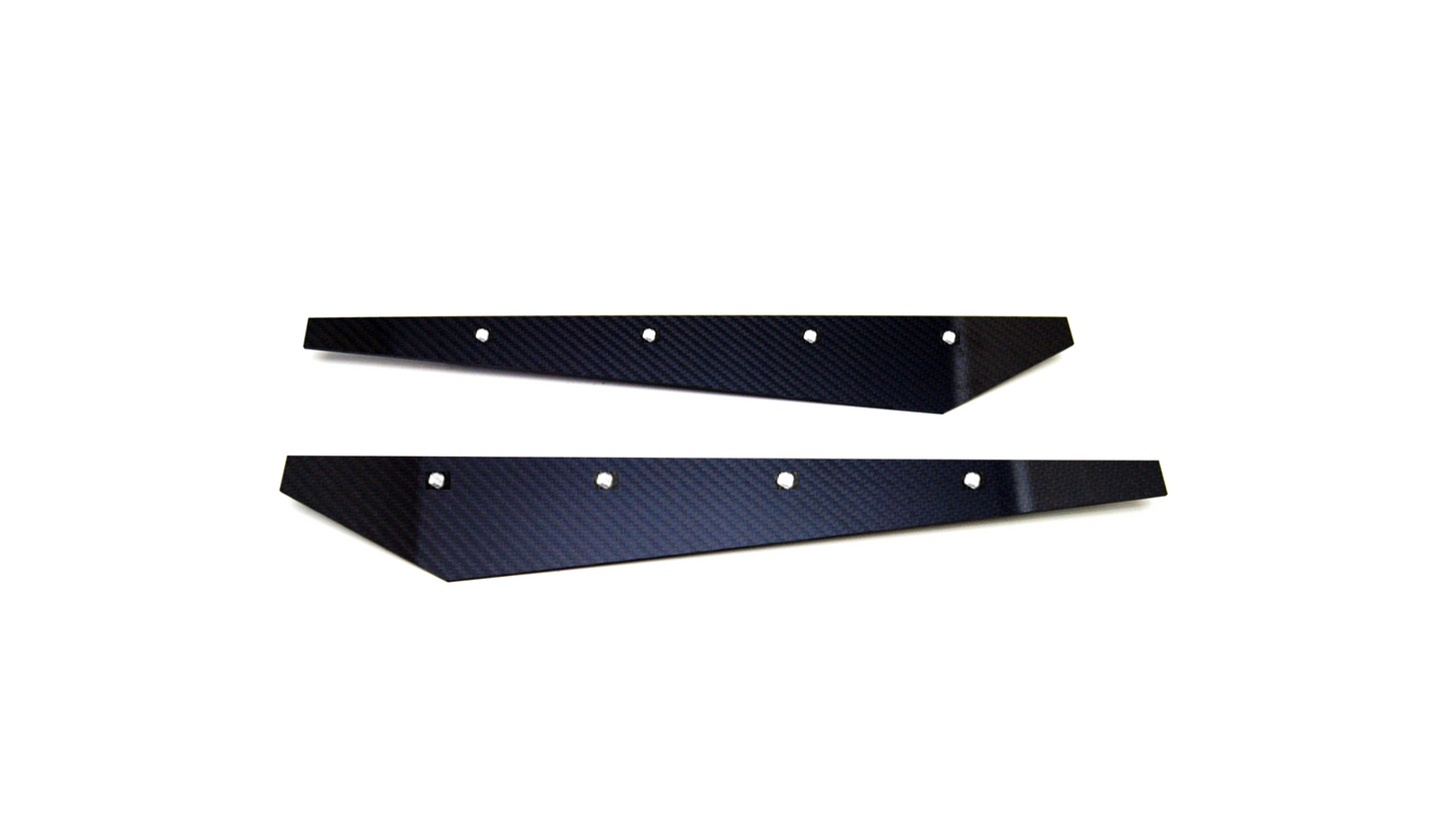 BMW Carbon Fiber Rear Bumper Splitter Extensions Gloss Wet (Rivets)