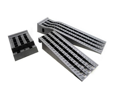 Megan Racing Low Profile Drive-On Ramps - Universal 65mm Raise, 5000lbs Load, Black MR-RAMP-01