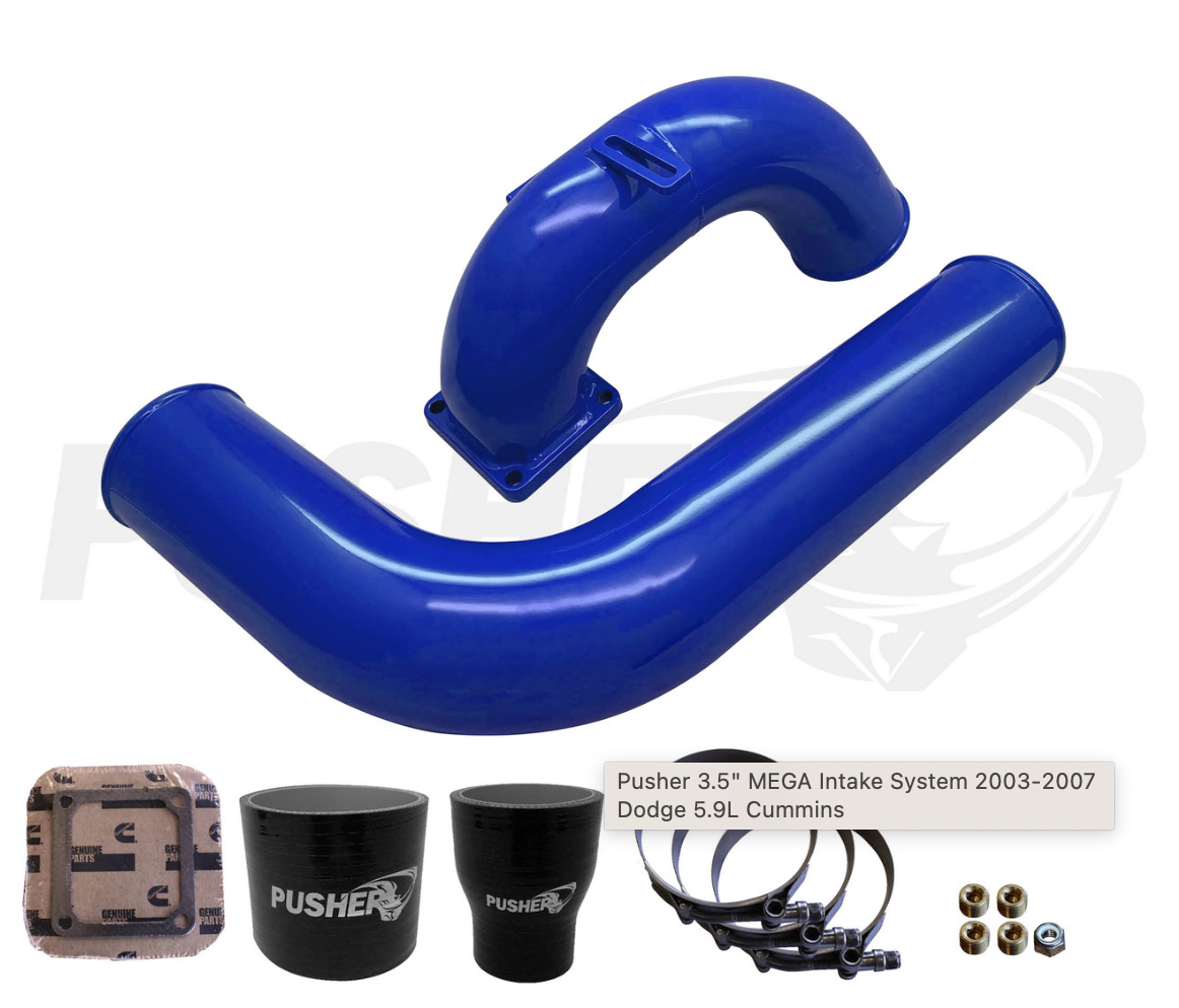 Pusher 3.5" MEGA Intake System 2003-2007 Dodge 5.9L Cummins