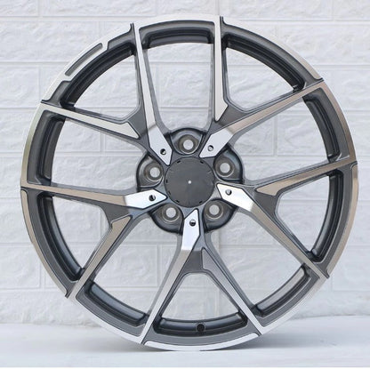 MB19 18x8.5 5x112 +38 66.6 Gunmetal Machined Face