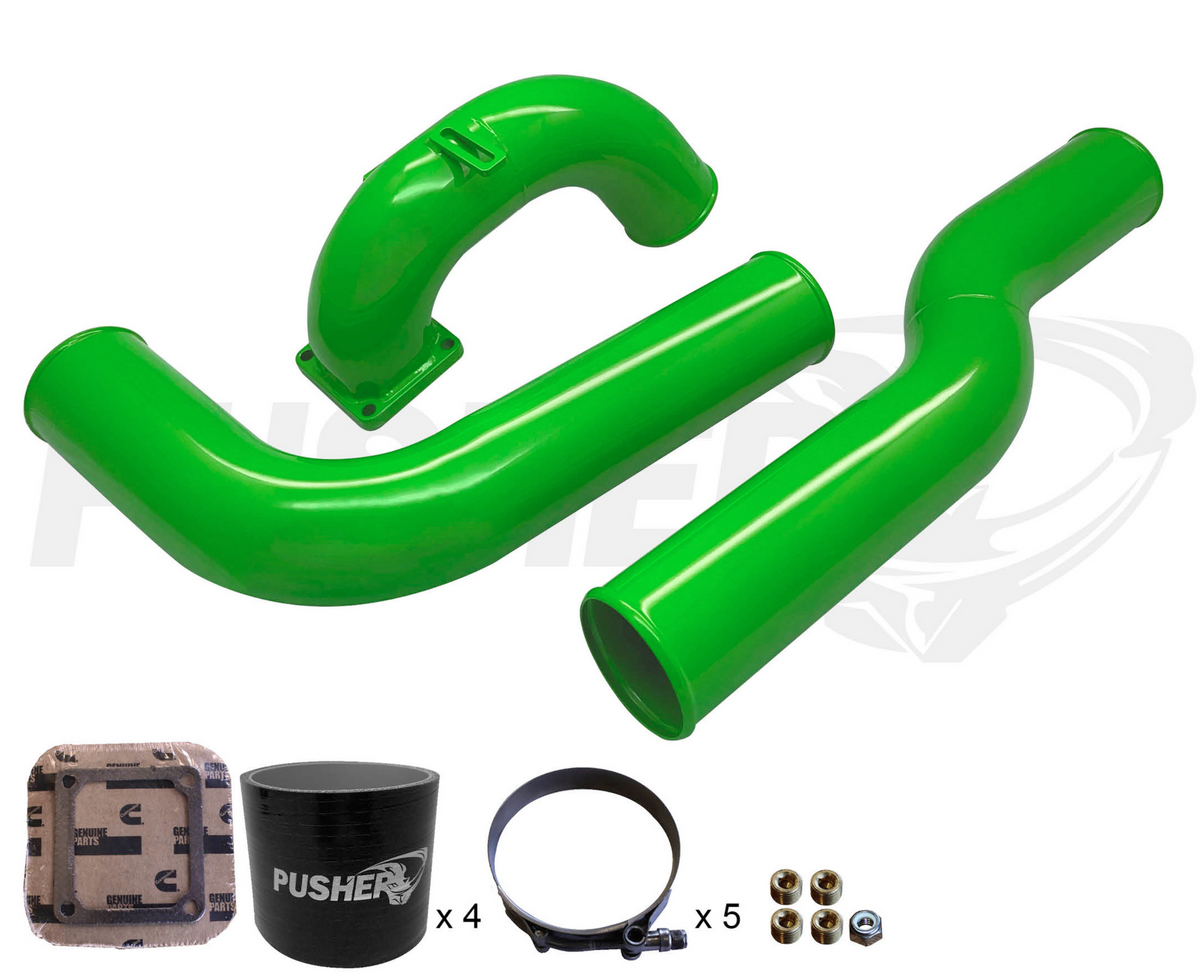 Pusher 3.5" MEGA Intake System with 3.5" Passenger Side Intercooler Tube for 2003-2007 Dodge Cummins