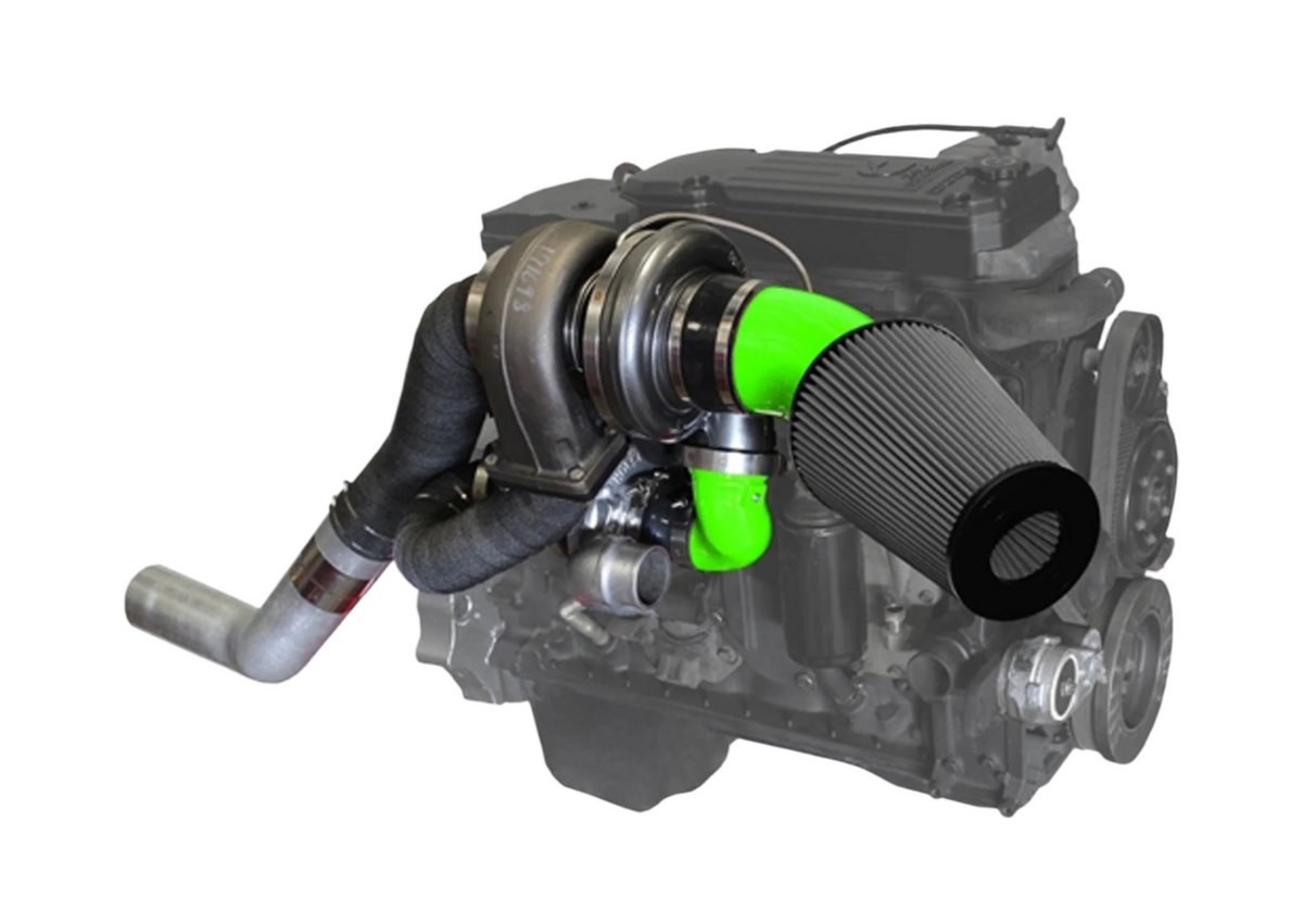 Pusher High Mount Compound Turbo System for 2007.5-2009 Dodge Ram 6.7L Cummins Trucks