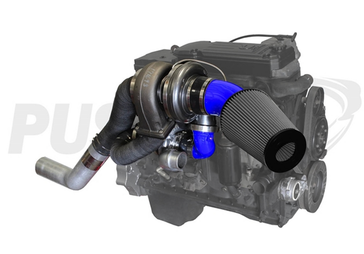 Pusher High Mount Compound Turbo System for 2007.5-2009 Dodge Ram 6.7L Cummins Trucks