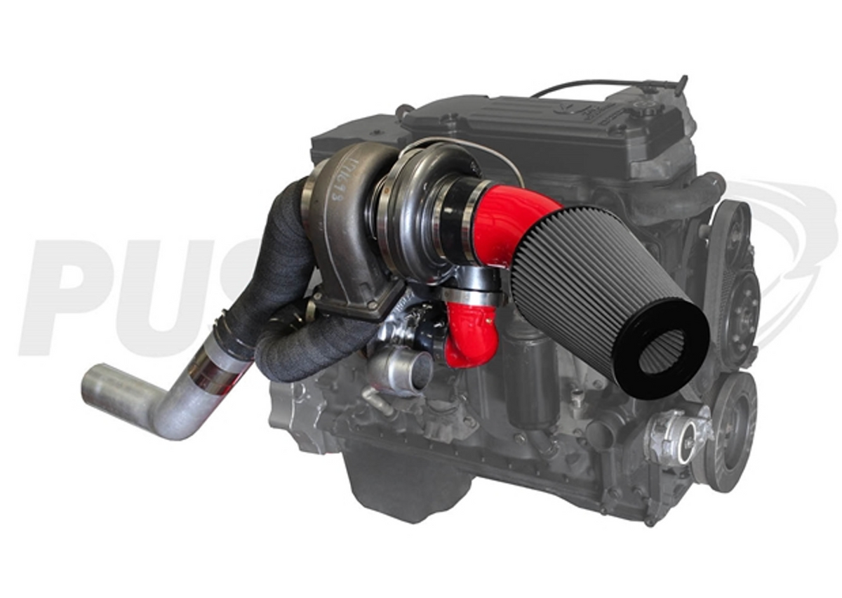 Pusher High Mount Compound Turbo System for 2007.5-2009 Dodge Ram 6.7L Cummins Trucks