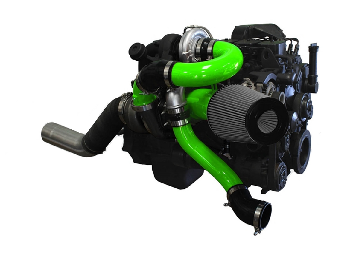 Pusher Low Mount Compound Turbo System for 1994-1998 Dodge Cummins 12v Trucks