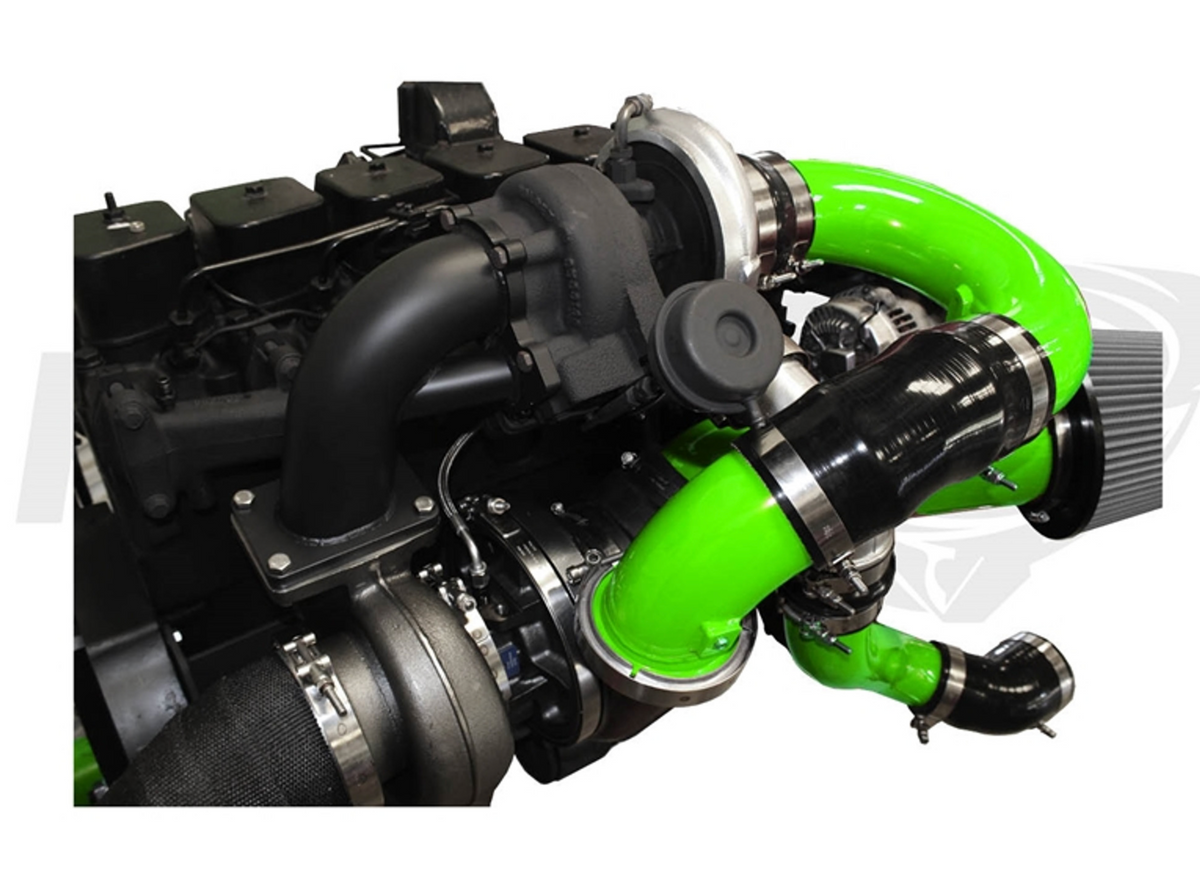 Pusher Low Mount Compound Turbo System for 1994-1998 Dodge Cummins 12v Trucks