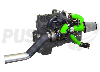 Pusher Low Mount Compound Turbo System for 1994-1998 Dodge Cummins 12v Trucks