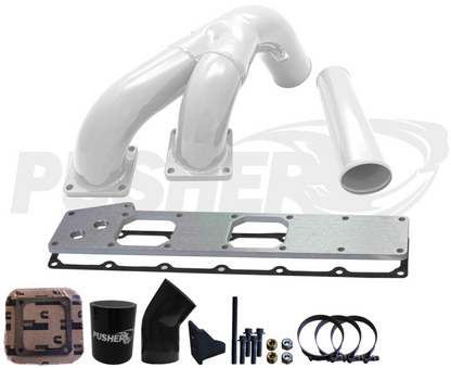 Pusher 3.5" MEGA Twin Intake System 1994-1998 Dodge Cummins 12V