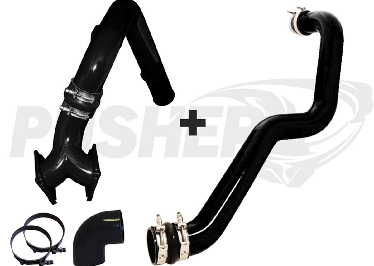 Pusher SuperMax Intake System and HD Driver-side Charge Tube for 2004.5-2005 Duramax LLY Trucks